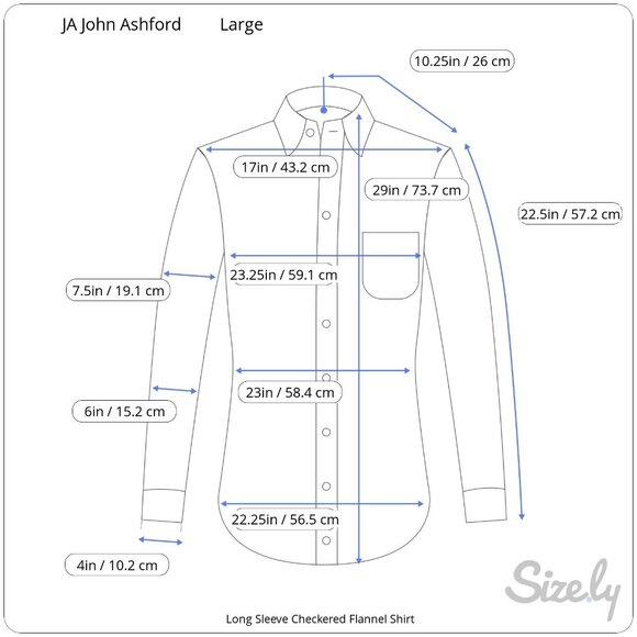 JA John Ashford Long Sleeve Checkered Flannel Button Front Shirt LG - Picture 7 of 7